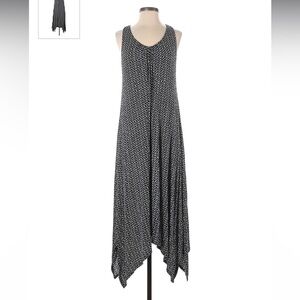 Anne Klein Blacl Geo High Low Dress NWT Size L